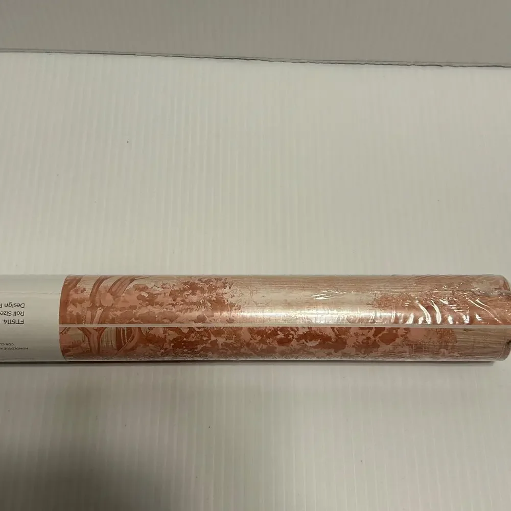 Wallpaper Forest Toile Ember Red Tempaper Peel & Stick Self Adhesive Removable